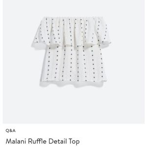 NWT Q&A Malani Ruffle Detail Top - Small